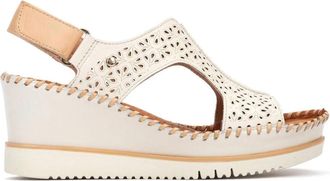 Pikolinos Aguadulce Wedge Sandal - Dames - Pumps - Wit - 38 EU - Leer - Schoenen