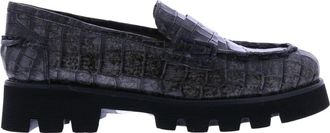 Pons Quintana Grijs Croco Lak Loafer - Dames - Loafers - Grijs - 41 EU - Schoenen