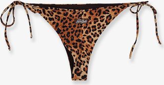 MC2 Saint Barth Womens Bikini Bottoms Animal Print Multicolour Polyamide Swimwear Sea Clothing