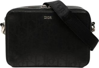 Dior Pre-owned Perforated Leather Crossbody Bag - Dames - Vintage Schoudertas - Zwart - ONE Size - Leer - Vintage