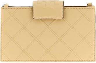 Tory Burch Fleming Portafogli Beige-Donna