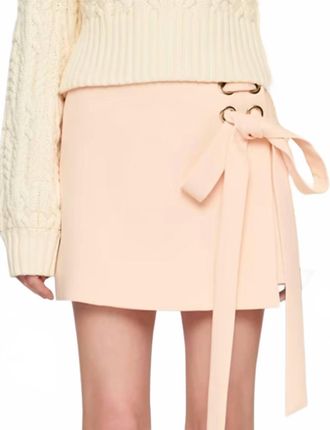 Clea Bianca Wrap Mini Skirt In Bone