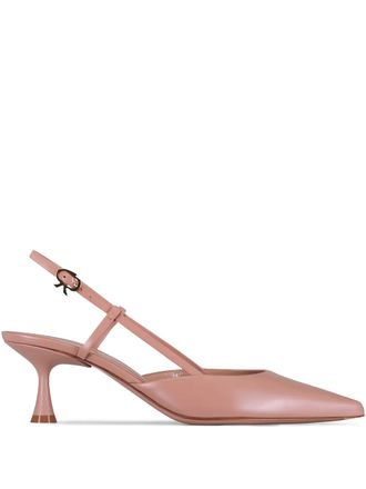 Gianvito Rossi slingback pointed-toe pumps - women - Calf Leather/Calf Leather/Calf Leather - 37.5 - Pink