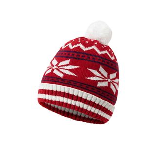Generic Red Merry Christmas Hat Beanie Winter Warm Knitted Santa Hat for Xmas New Year Holiday Decoration