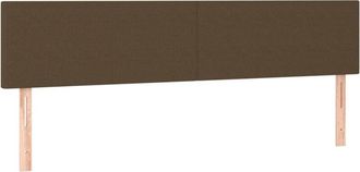 vidaXL Cabecero Con Led De Tela Marr&oacute;n Oscuro 200x5x78/88 Cm Vidaxl