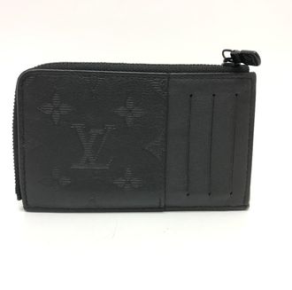Louis Vuitton Monogram Shadow Black Noir Monogram Shadow Coin Purse/Coin Case (Pre-Owned)
