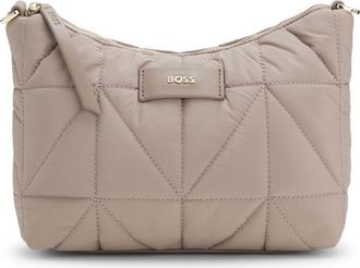 HUGO BOSS Palmah Quilted Crossbody Bag in Open Brown at Nordstrom