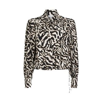 Dante6 Dierenprint Strik Blouse - Dames - Blouses & Shirts - Veelkleurig - Maat: 2XL