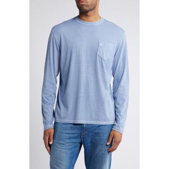 Johnnie-O Brennan 2.0 Long Sleeve Pocket T-Shirt in Navy at Nordstrom, Size Medium