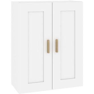 vidaXL Armario De Pared Madera De Ingenier&iacute;a Blanco 69,5x32,5x90 Cm Vidaxl