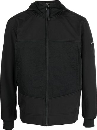 Calvin Klein heavy-crinkle hooded jacket - men - Cotton/Elastane/Polyamide - S - Black