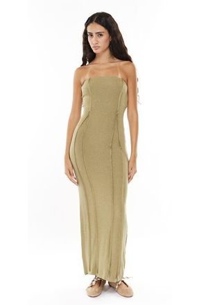 Mother of All Papper Strapless Maxi Dress in Green at Nordstrom, Size X-Small Eu