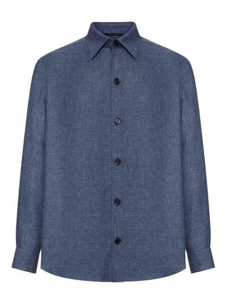 Ermenegildo Zegna Overshirt In Cashmere Linen And Silk