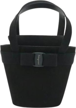 Ferragamo Pre-owned Bucket Bag - Dames - Vintage Tas - Zwart - ONE Size - Su&egrave;de - Vintage