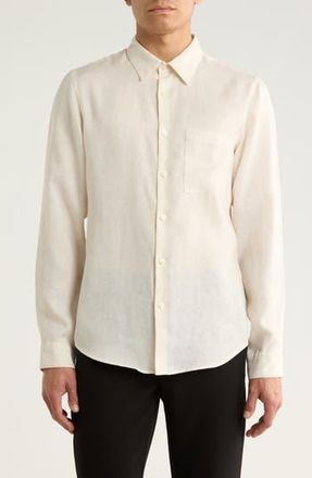 Theory Irving Linen Button-Up Shirt in Ivory at Nordstrom Rack, Size Xx-Large