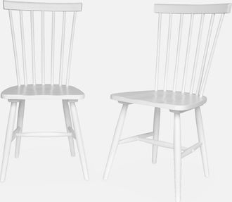 Sweeek Silla De Madera De Hevea, Set De 2