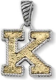 Samuel B. Two-Tone Initial Pendant in Silver/gold K at Nordstrom Rack