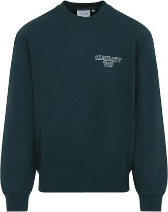 Carhartt Work in Progress Felpa girocollo con logo ricamato - Verde
