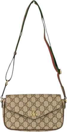 Gucci Pre-owned GG Supreme Schoudertas - Dames - Vintage Schoudertas - Bruin - ONE Size - Vintage