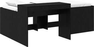 vidaXL Cama Alta Para Ni&ntilde;os Con Escritorio Negro 98.5 X 200 Cm Vidaxl