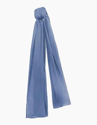 James Lakeland Womens Pale Blue 2-ply Cashmere Scarf