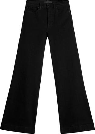 7 For All Mankind Jeans, Dames, Zwart, W29, Wijde Jeans