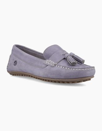 Sperry Top-Sider Womens Sperry Salvador Slip On Nubuck Womens Lilac Moccasins Shoes - Purple - Size: 5