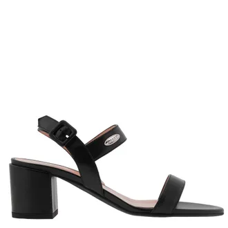 Bally Carlas 55 Leather Heeled Sandals, Brand Size 35.5 ( US Size 5 )