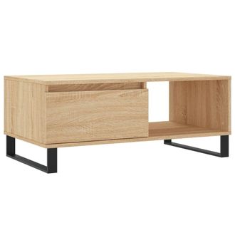 vidaXL Vidaxl - Mesa De Centro Madera Contrachapada Roble Sonoma 90x50x36,5 Cm