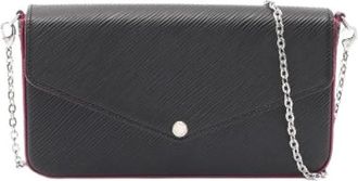 Louis Vuitton Pre-owned Pochette Felicie Epi Schoudertas - Dames - Vintage Clutch - Zwart - ONE Size - Leer - Vintage