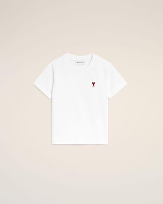 Ami White cotton t-shirt with Ami de Coeur White - 10 ans - Unisex