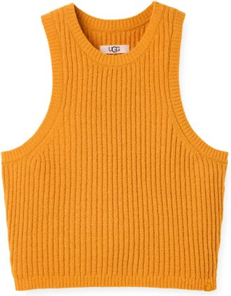 UGG Tanktop UGG Elaenia Tank Lite, Damen, Gr. XXL, santol, Strick, Obermaterial: 100% Polyester, unifarben, regular fit normal, Rundhals, Tops Tanktop, Mi