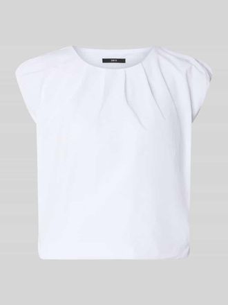 Zero T-Shirt mit Rundhalsausschnitt und Drapierungen in Ecru, Gr&ouml;&szlig;e 34