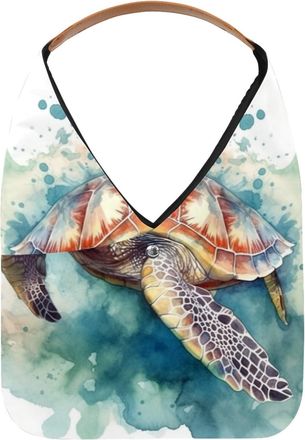 Generic Sea Turtle Reusable Lightweight Grocery Bags - Foldable Into Compact Pouch, Washable & Sturdy, Multipurpose for Shopping and Travel