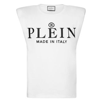 Philipp Plein Dames, Tops, Wit, Maat: XL Katoen