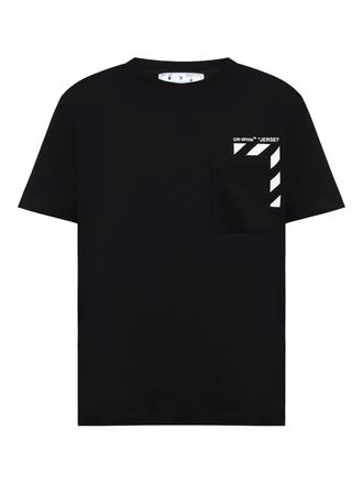 Off-white pocket slim T-shirt - men - Fabric - L - Black