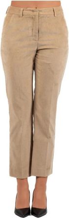 Max Mara Weekend Cropped Broek - Dames - Vrijetijds broeken - Beige - L - Broeken