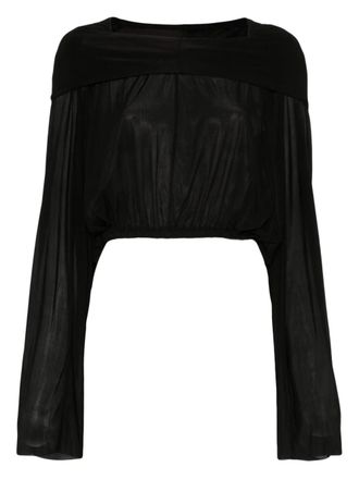 Rick Owens Hooded Crop Blouse