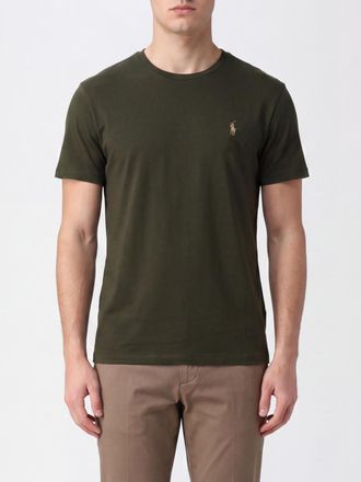 Polo Ralph Lauren T-shirt slim fit in cotone con logo ricamato e girocollo