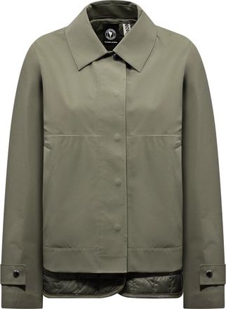 CAPE HORN Two-in-One Green Jacket with Quilted Inner Vest and Classic Collar