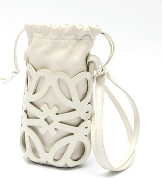Loewe White Leather Pouch (Pre-Owned)