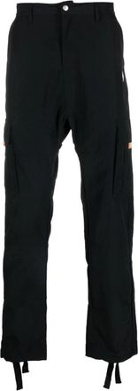 Marcelo Burlon Zwart-witte Cross Cargo Broek - Heren - Slim Fit Broeken - Zwart - M - Nylon - Broeken