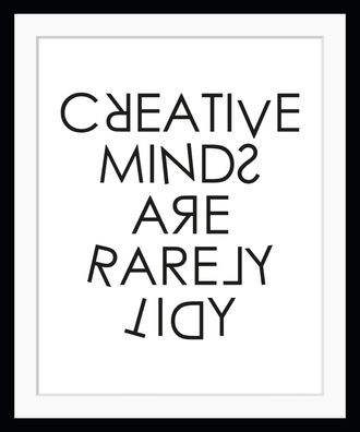 Queence Bild »CREATIVE MINDS« Buchstaben gerahmt, Schriftzug