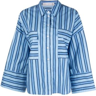 Faithfull The Brand multi-way striped organic-cotton shirt - women - Organic Cotton - S - Blue
