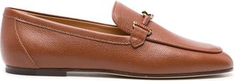 Tod's knot-plaque leather loafers - women - Calf Leather/Calf Leather/Calf Leather - 37 - Brown