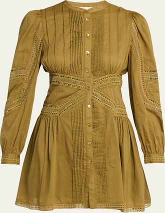Ulla Johnson Elysia Embroidered Cotton Mini Dress