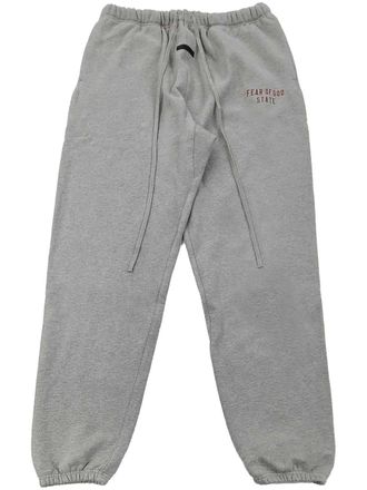 Fear of God fleece drawstring track pants - men - Polyester/Cotton - S - Grey