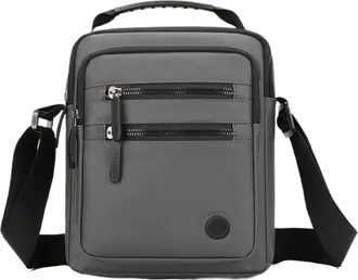 Generic Compatible For Mens large capacity multi-layer Shoulder Bag(White)