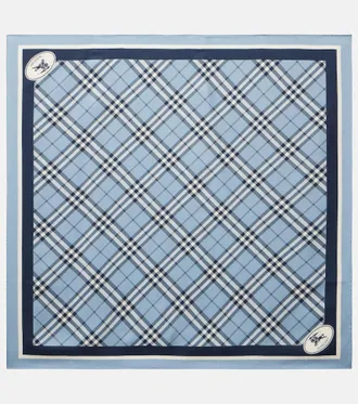 Burberry Pa&ntilde;uelo Burberry Check de sarga de seda