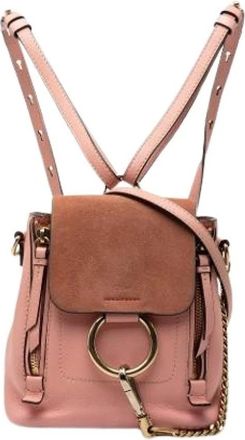Chlo&eacute; Pre-owned Backpacks, female, Pink, Size: ONE SIZE Pre-owned Mini Faye Backpack